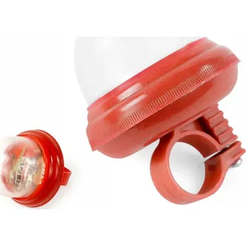 Zvonek na kolo Zvonek troubící bublina červený profex na kolo, koloběžku