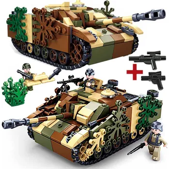 ostatní stavebnice Stavebnice CZOŁG StuG.III Německý STÍHAČ TANKŮ Kamufláž + 3 FIGURKY + ZBRAŇ (Kompatibilní s LEGO)