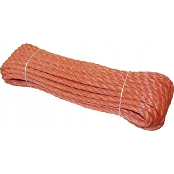 Upínací popruh Polyesterové lano, 20 m x 8 mm, nosnost až 120 kg, oranžové, Kerbl