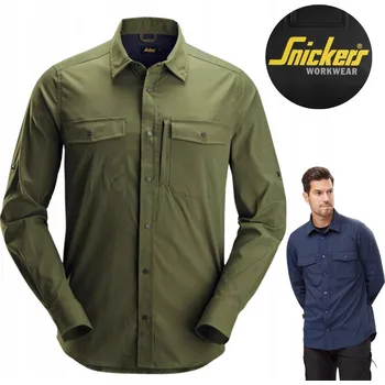 Pracovní obuv Outdoorová pracovní košile odvádějící vlhkost Snickers 8521 Khaki Vel M