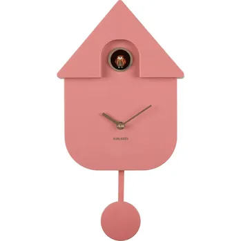 Hodiny Kukačkové hodiny Karlsson Modern Cuckoo 21,5 x 41 x 8,5 cm růžová barva KA6094PI 39X
