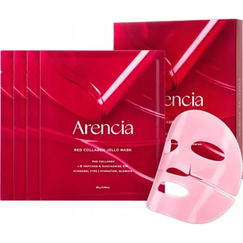 Pleťová maska Pleťová maska Arencia s kolagenem Anti-Aging pro rozjasnění pleti, 4 kusy