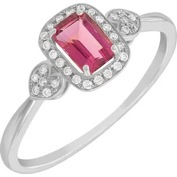 Prsten Zlatý prsten s emerald turmalínem a diamanty Marin