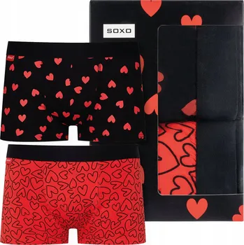 Pánská móda SOXO pánské boxerky a ponožky v dárkovém balení ve tvaru srdce, 2 kusy