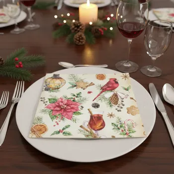 Papírový ubrousek Vánoční dekorativní papírový ubrousek SVAŘÁK 33x33 cm balení 20 ks Balení: 20 ubrousků