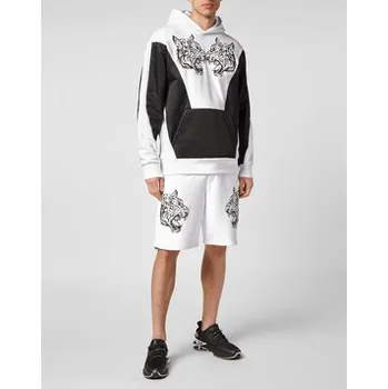 Pánská mikina Plein Sport Mikina 1719 Bílá Regular Fit XL