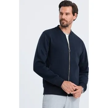 Pánská mikina Ombre Mikina OM-SSZP-0125 Tmavomodrá Regular Fit XL