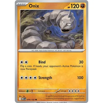 Sběratelská karetní hra Onix 070/132 - Mega Evolution Typ karty: Non-Holo