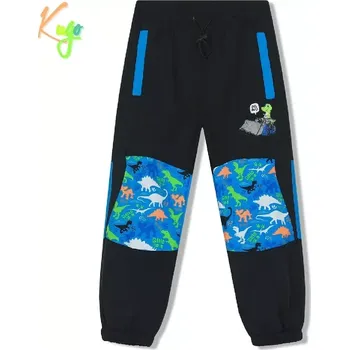 Chlapecké šusťákové kalhoty zateplené Kugo DK8500 černé (Chlapecké zimní kalhoty Kugo)