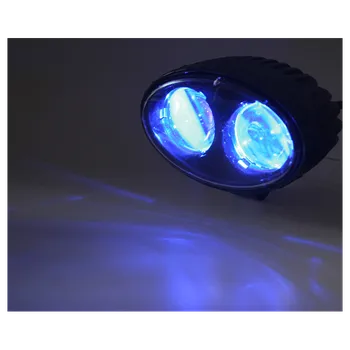 Autožárovka LED výstražné bodové světlo modré 12-48V