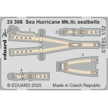 Plastikový model Eduard 1/32 Sea Hurricane Mk.IIc seatbelts STEEL (REVELL)