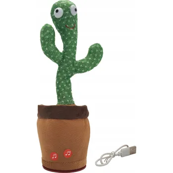 plyšák Interaktivní plyšová hračka kaktus – tančící, zpívající, opakující, 30 cm, 3 m+