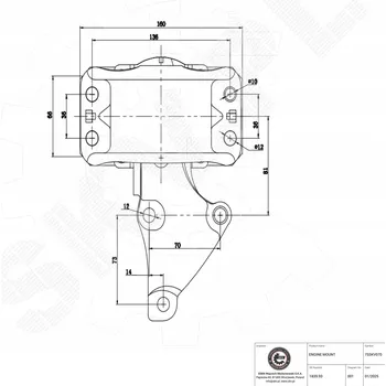 Zavěšení kol ULOŽENÍ MOTORU PEUGEOT 307 SW 2.0 HDI 04.03-04.08 9636270080