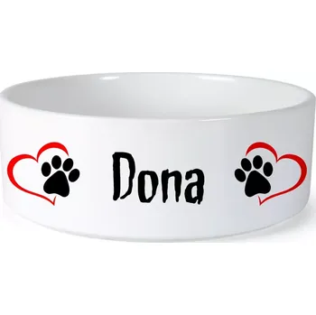 Miska pro psa Miska pro psa se jménem Dona (Keramická miska na krmivo pro psy)