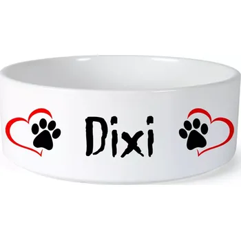 Miska pro psa Miska pro psa se jménem Dixi (Keramická miska na krmivo pro psy)