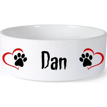Miska pro psa Miska pro psa se jménem Dan (Keramická miska na krmivo pro psy)
