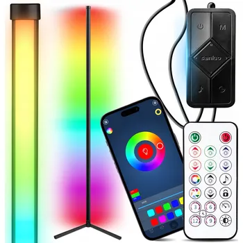 Stojací lampa Stojací lampa RETOO premium s integrovaným LED zdrojem 9 W, černá