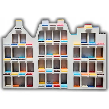 Obývací pokoj Organizér / Vitrína na figurky - Kamenný dům XXL - zvířátka, vybavení, postavičky