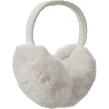 Čepice Bílé plyšové klapky na uši Romilda – univerzální velikost