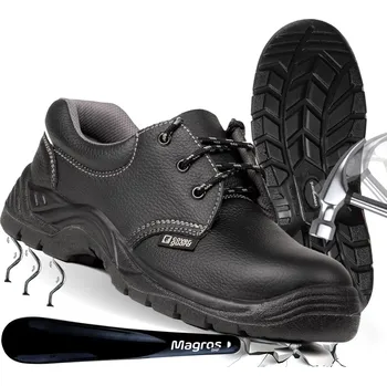 Pracovní obuv Pracovní obuv Bezpečnostní Polobotky Pevné kožené BOZP COVERGUARD AGATE II S3 velikost 45