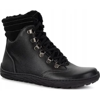 Dámská zimní obuv Dámské barefoot zimní kožené boty Olivier Runa zateplené černé 36