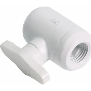 Ventil Alphacool Icicle 2-cestný kulový ventil G1/4 - bílý