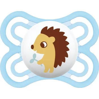 dudlíky MAM DUDLÍK PERFECT 0, modrý/ježek