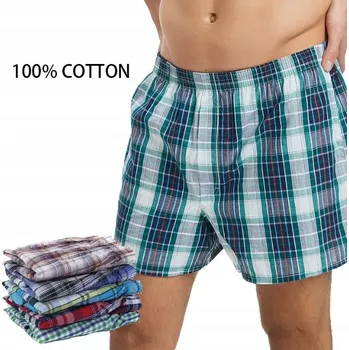 Pánské oblečení Pánské boxerky s kostkovaným vzorem 100% bavlna – sada 5 párů, mix barev, velikosti L-3XL