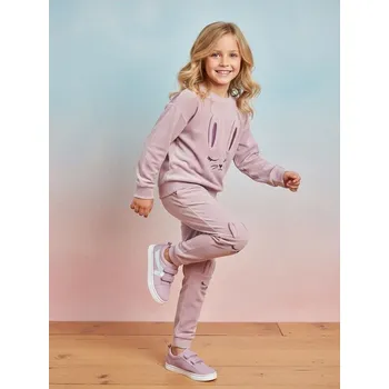 Dívčí kalhoty Sinsay - Souprava mikiny a kalhot - levandulová - 005GL-04X - 005GL-04X-122