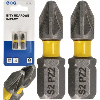Bit NÁRAZOVÉ BITY PZ 2 PZ2 25MM SADA NÁRAZOVÝCH BITŮ 2 KUSY LSP KRÁTKÉ