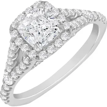 Prsten Zásnubní halo prsten plný diamantů Malana