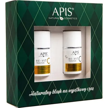 Kosmetická sada Apis Natural Cosmetics Re-Vit C Apis Natural Cosmetics Re-Vit C Home Care hydratační noční krém proti vráskám 50 ml + Apis Natural Cosmetics Re-Vit C Home Care lehký hydratační krém SPF 15 50 ml kosmetická sada