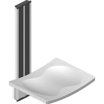 Koupelnové sedátko Sprchové sedátko 42,3x67,5 cm stříbrná/bílá