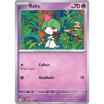 Sběratelská karetní hra Ralts 058/132 - Mega Evolution Typ karty: Non-Holo