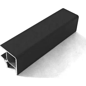 Nábytkové kování Roh 90° vnitřní a vnější černá výška 100 mm