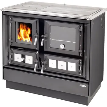 Sporák na tuhá paliva KVS - VSP 9112 KLAUDIE S VÝMĚNÍKEM - (antracit) - pravé provedení