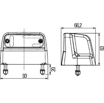 Osvětlení SPZ Osvětlení SPZ (osvětlení registrační značky) Hella 2KA 012 271-067