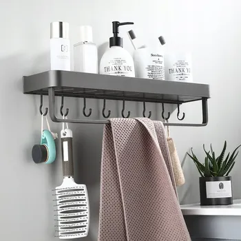 KOUPELNOVÁ POLICE + držák na ručníky 60 cm