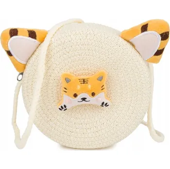 Kabelka Dívčí kabelka kočka, zip, pletená, letní unisize