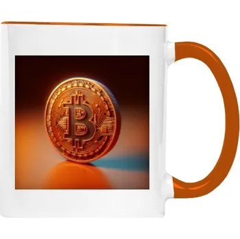 Hrnek malý barevný s potiskem Hřejivý Bitcoin