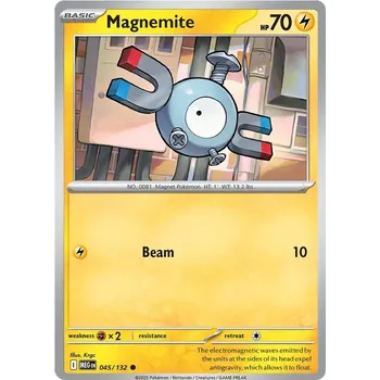Sběratelská karetní hra Magnemite 045/132 - Mega Evolution Typ karty: Non-Holo
