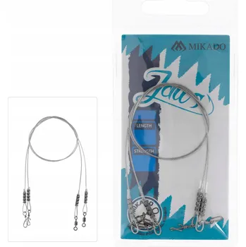 Ocelové návazce Mikado Jaws, ocelový návazec ocel 12 kg, 25 cm