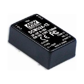Stavebniny Mean Well DCW08C-12 Měnič DC/DC modulový 8W +-12V