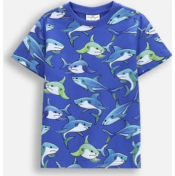 Bavlněné tričko Coccodrillo WC5143203IBK modrá 57X, vel. 116