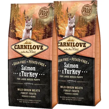 Krmivo pro psa Carnilove Salmon & Turkey pro štěňata velkých plemen 2x12kg