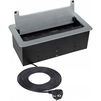 Elektrická zásuvka Elektrická Zásuvka Internetová USB stolní Design Light stříbrná