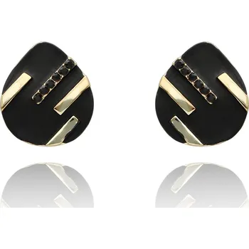 Náušnice Yvon Moderní náušnice NOEMA s kontrastem černé a zlaté