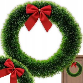 Vánoční dekorace VÁNOČNÍ VĚNEC ZÁKLAD PRO ARANŽOVÁNÍ S MAŠLÍ NA DVEŘE DEKORACE VÁNOČNÍ STROMEK
