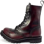 Steel boty 10 dírek 105/106/O/BLACK bordó, velikost 48