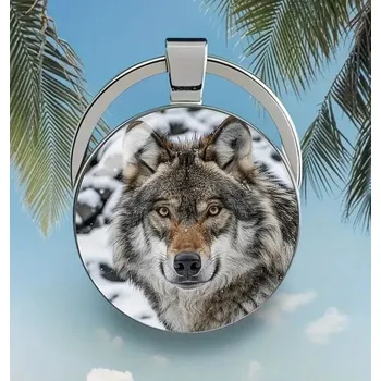 Přívěšek na klíče vlk